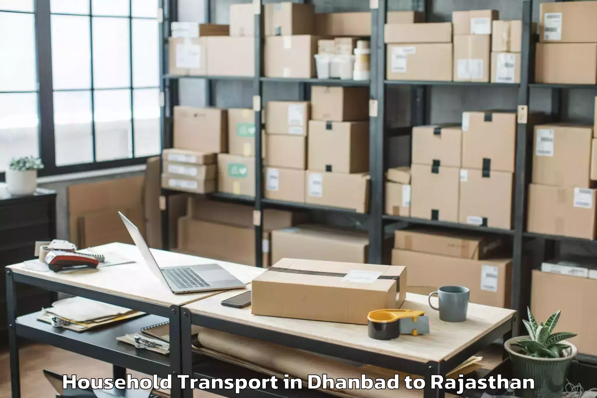 Book Dhanbad to Abhaneri Household Transport Online